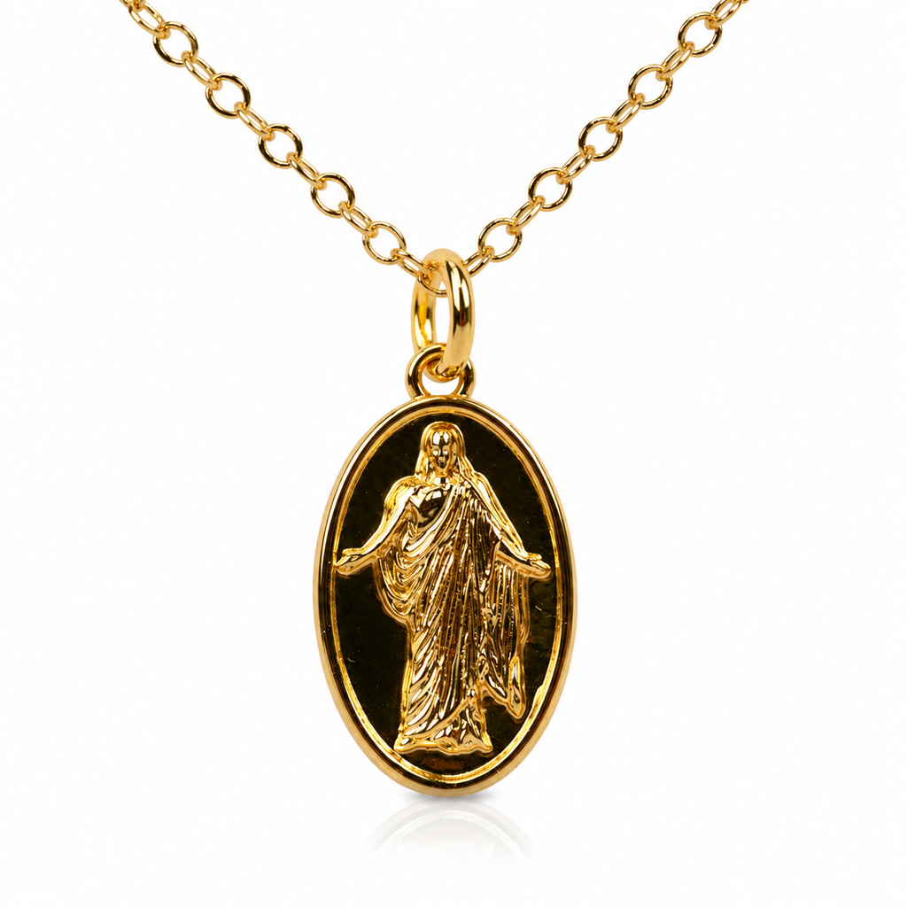 Christus Pendant Necklace - Gold