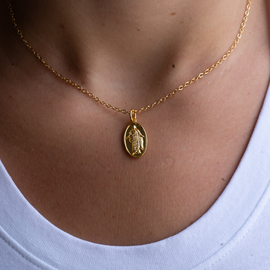 Christus Pendant Necklace - Gold