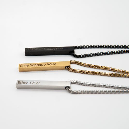 Iron Rod Necklace (Personalized)